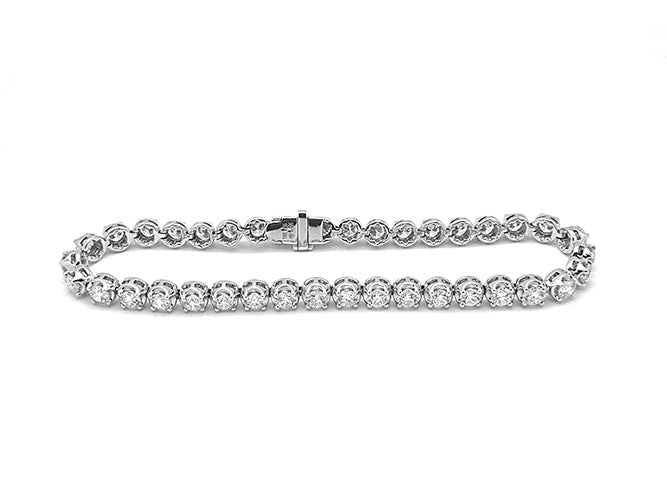 18k white gold illusion tennis diamond bracelet (DBL171338K)