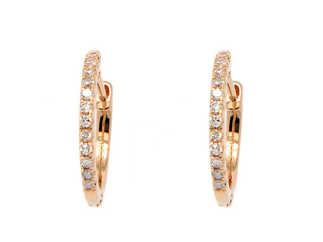 14k diamond baby huggies (DE16111K)