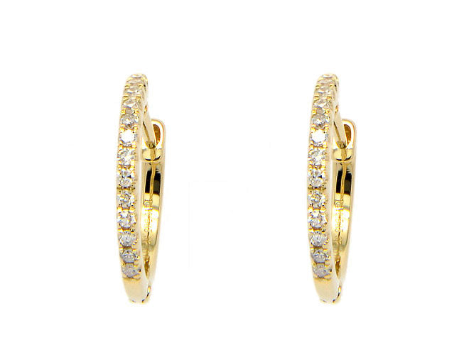 14k diamond baby huggies (DE16111K)