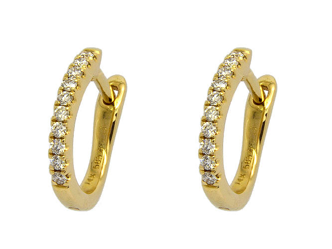 14k gold diamond baby huggies (DE16126K)