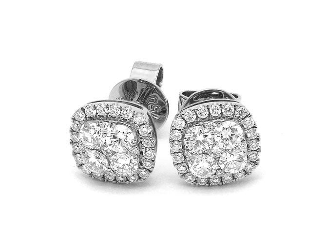 18k gold diamond earring stud (DE16195K-A)