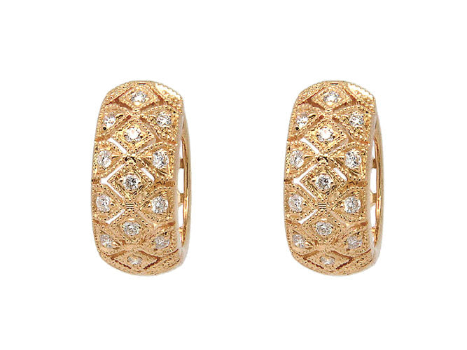 14k diamond honeycomb earring (DE2150P)