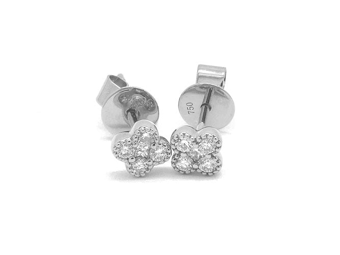 18k gold diamond baby clover earring (DE3024L)