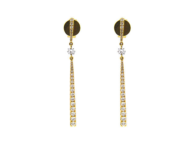18k yellow gold drop stick earring (DEHKEE12CY)
