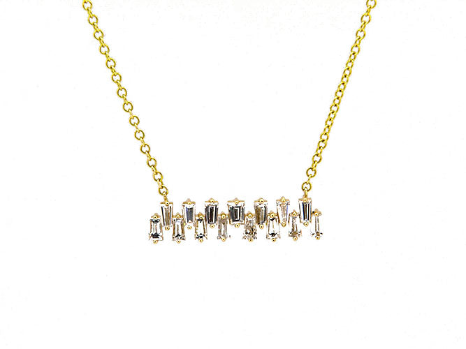14k yellow gold diamond zig-zag layering necklace (DN18234QY)