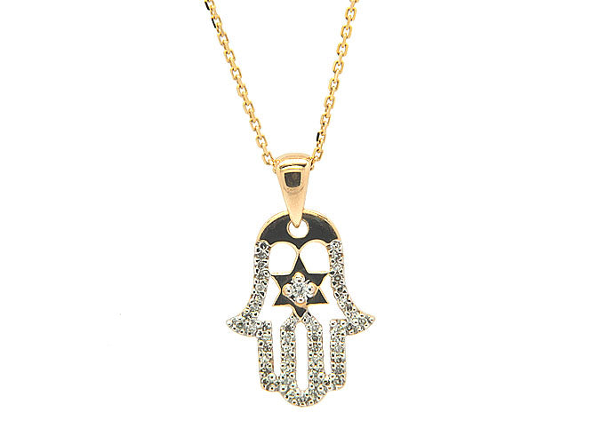 14k yellow gold diamond necklace (DN30421EY)
