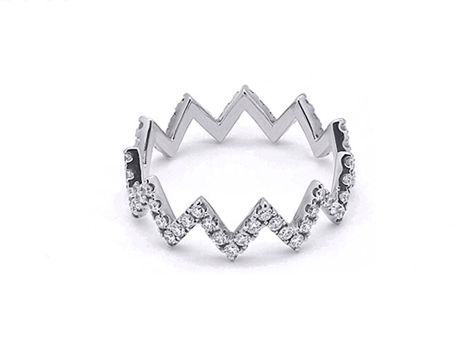 14k gold diamond eternity crown ring (DR21062K)