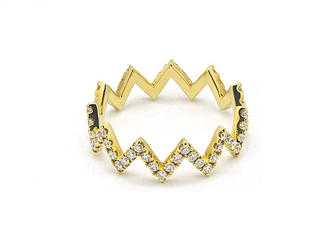 14k gold diamond eternity crown ring (DR21062K)
