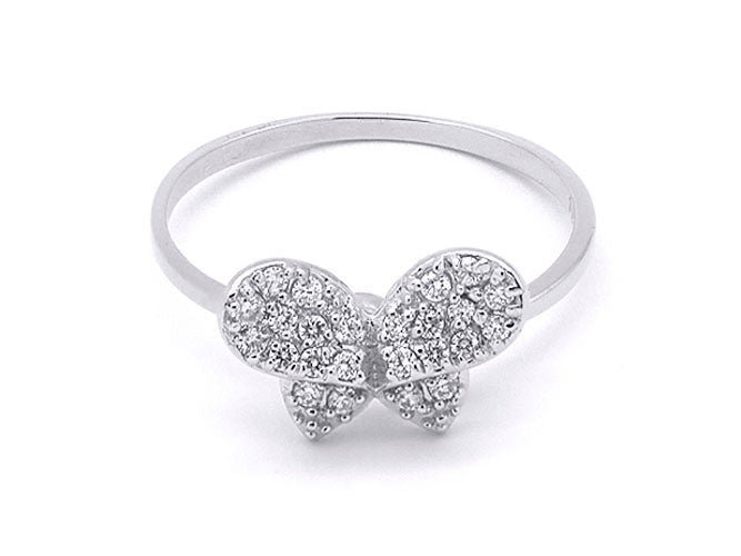 14k gold diamond butterfly ring (DR30456E)
