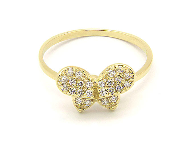 14k gold diamond butterfly ring (DR30456E)