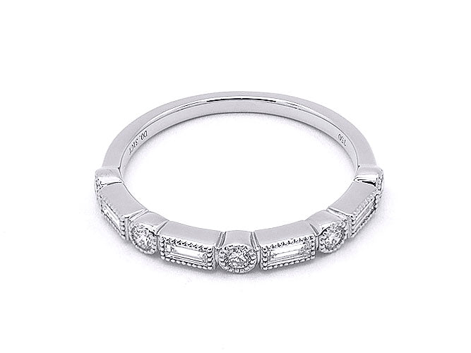 18k white gold diamond band (DR3375L)