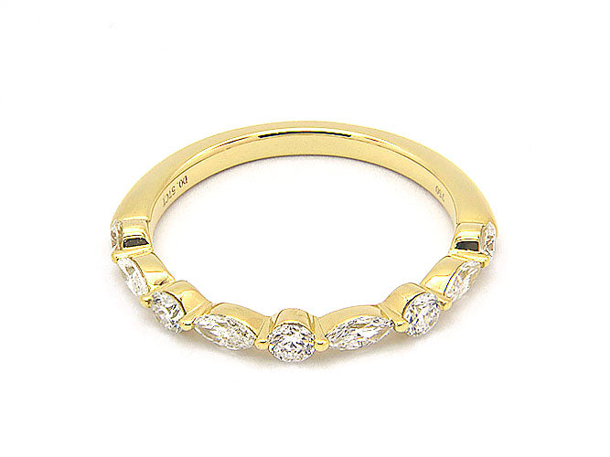 18k marquise and round diamond band (DR3450L)