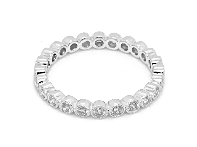 14k round bezel diamond eternity band (DR6188P)
