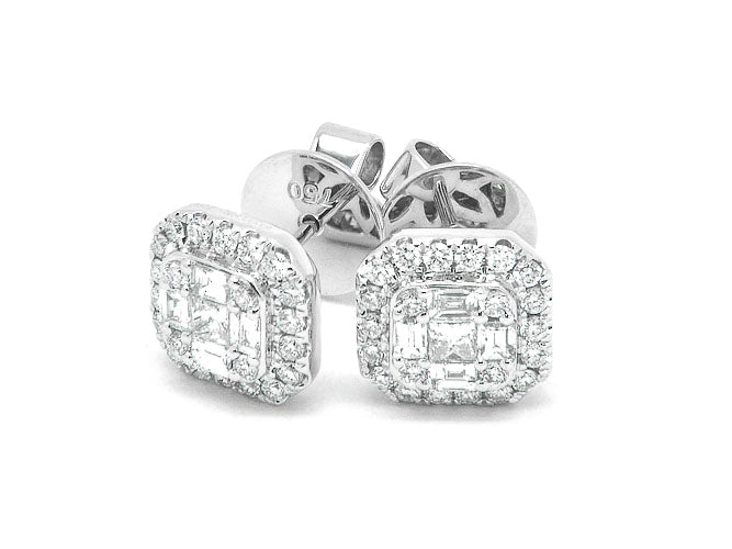 18k white gold diamond earring (E3368AP)