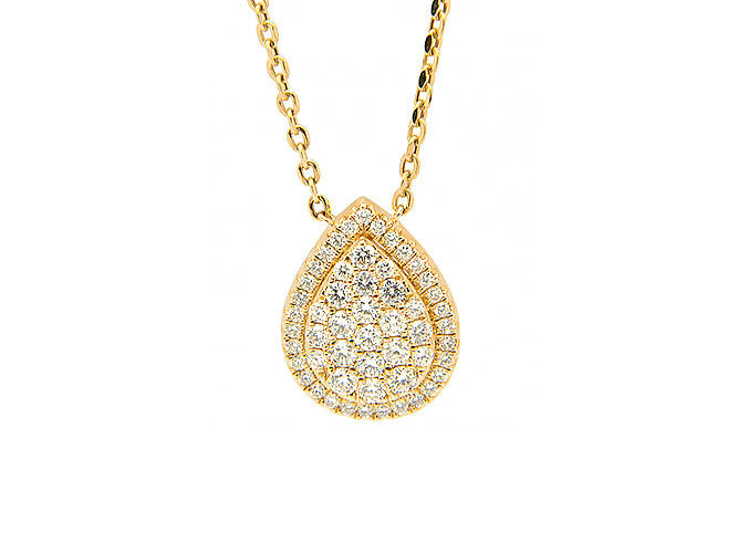 14k yellow gold diamond necklace (N02253BY)