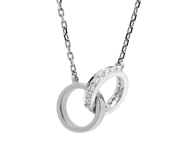 18k gold interlink diamond necklace (NP30622D-2)