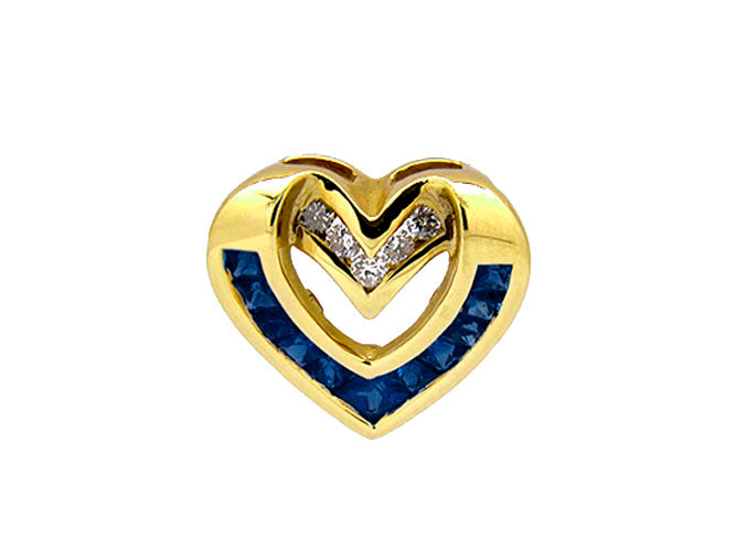 14k yellow gold ruby and diamond pendant (RP7G80GY)