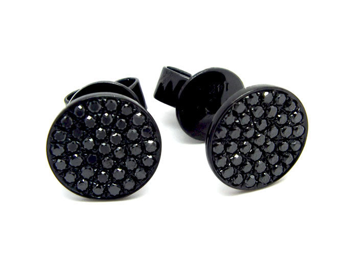 14k gold flat disc diamond stud (DE16791K)
