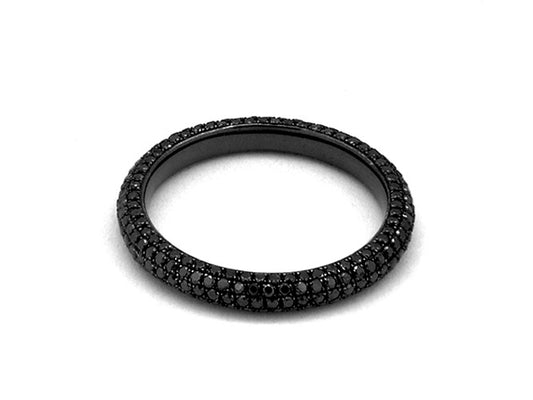 18k black gold and black diamond pave eternity band (BKRAAXRF2CB)