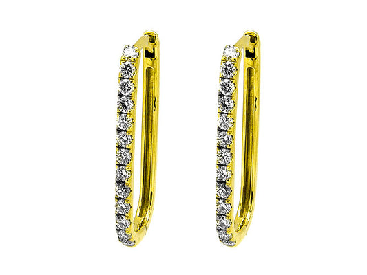 18k yellow gold diamond angler thin huggie (DE11610BY)