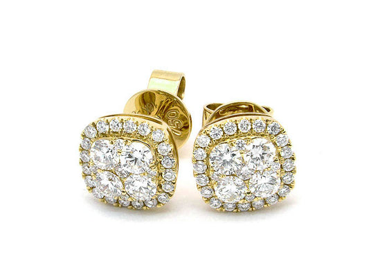 18k gold diamond earring stud (DE16195K-A)