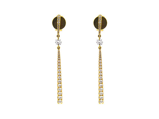 18k yellow gold drop stick earring (DEHKEE12CY)