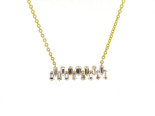 14k yellow gold diamond zig-zag layering necklace (DN18234QY)