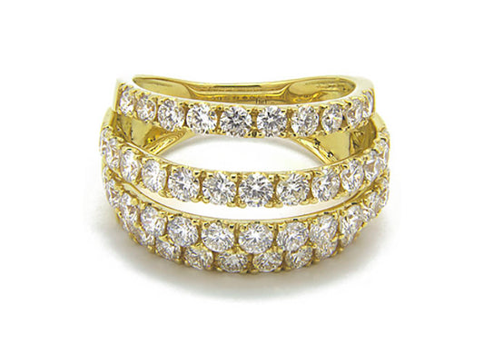18k yellow gold diamond four layers band (DR00018MY)