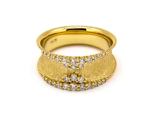 14k yellow gold stardust diamond ring (DR19899QY)