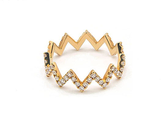 14k gold diamond eternity crown ring (DR21062K)