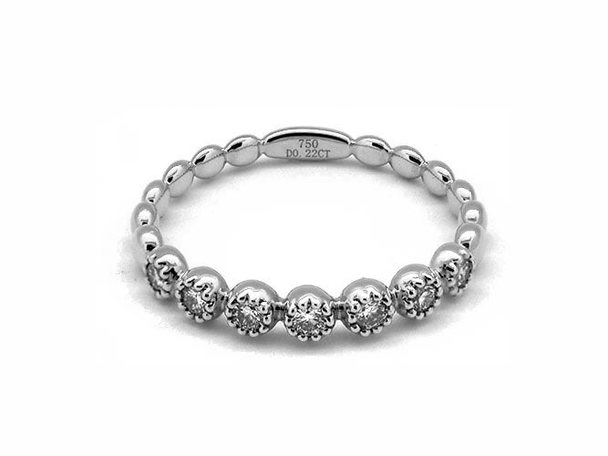 18k diamond round bubble band (DR3023L)