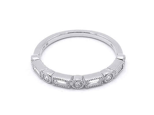 18k white gold diamond band (DR3375L)