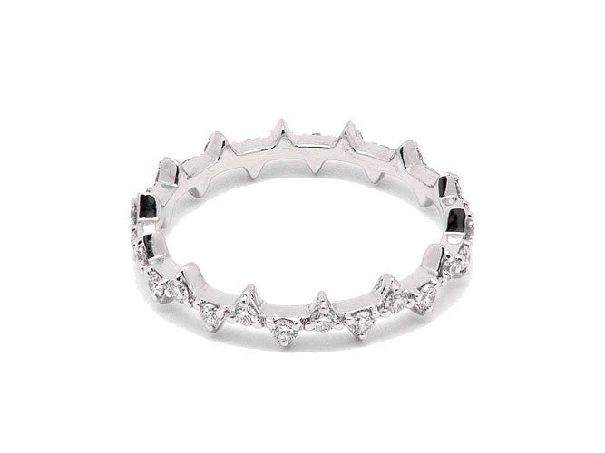 18k white gold zig zag diamond eternity band (DRHHMR02C)