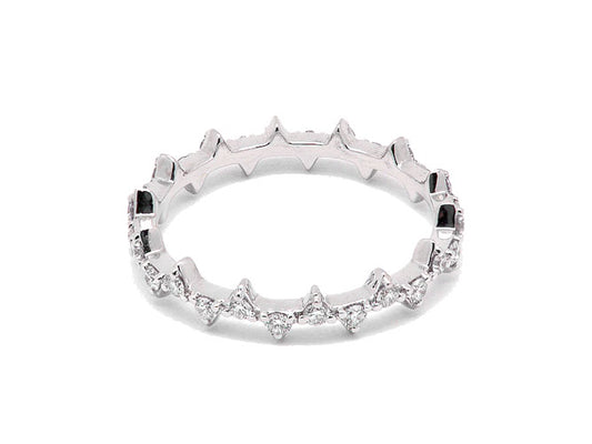 18k white gold zig zag diamond eternity band (DRHHMR02C)