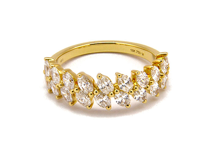 18k yellow gold marquise diamond band (DRLYLR02CY)