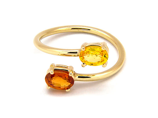 14k yellow gold oval color sapphire open ring (MSR30528EY)