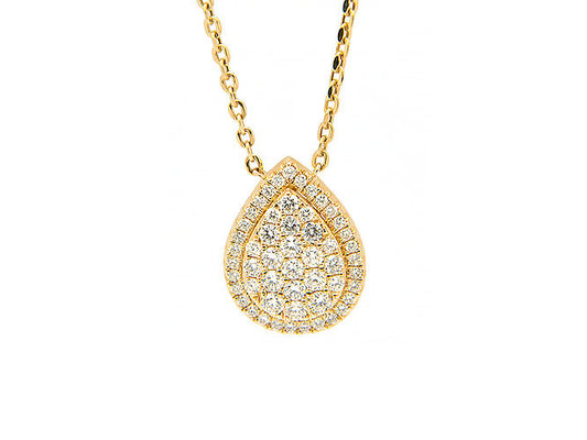 14k yellow gold diamond necklace (N02253BY)