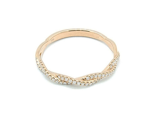 18k rose gold diamond braided band (RD3203LR)