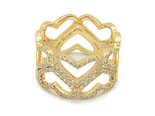 14k gold diamond heart band (RD6728X)