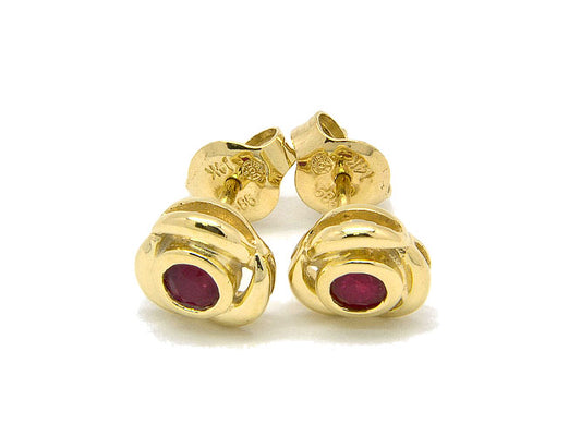 14k yellow gold ruby bazel stud (RE0270GY)